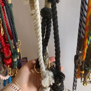 Black and Light Gray rope lead